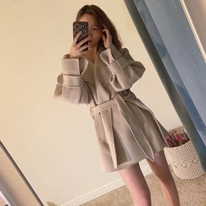 100% Wool Coat Made In Korea Hand-made Size S